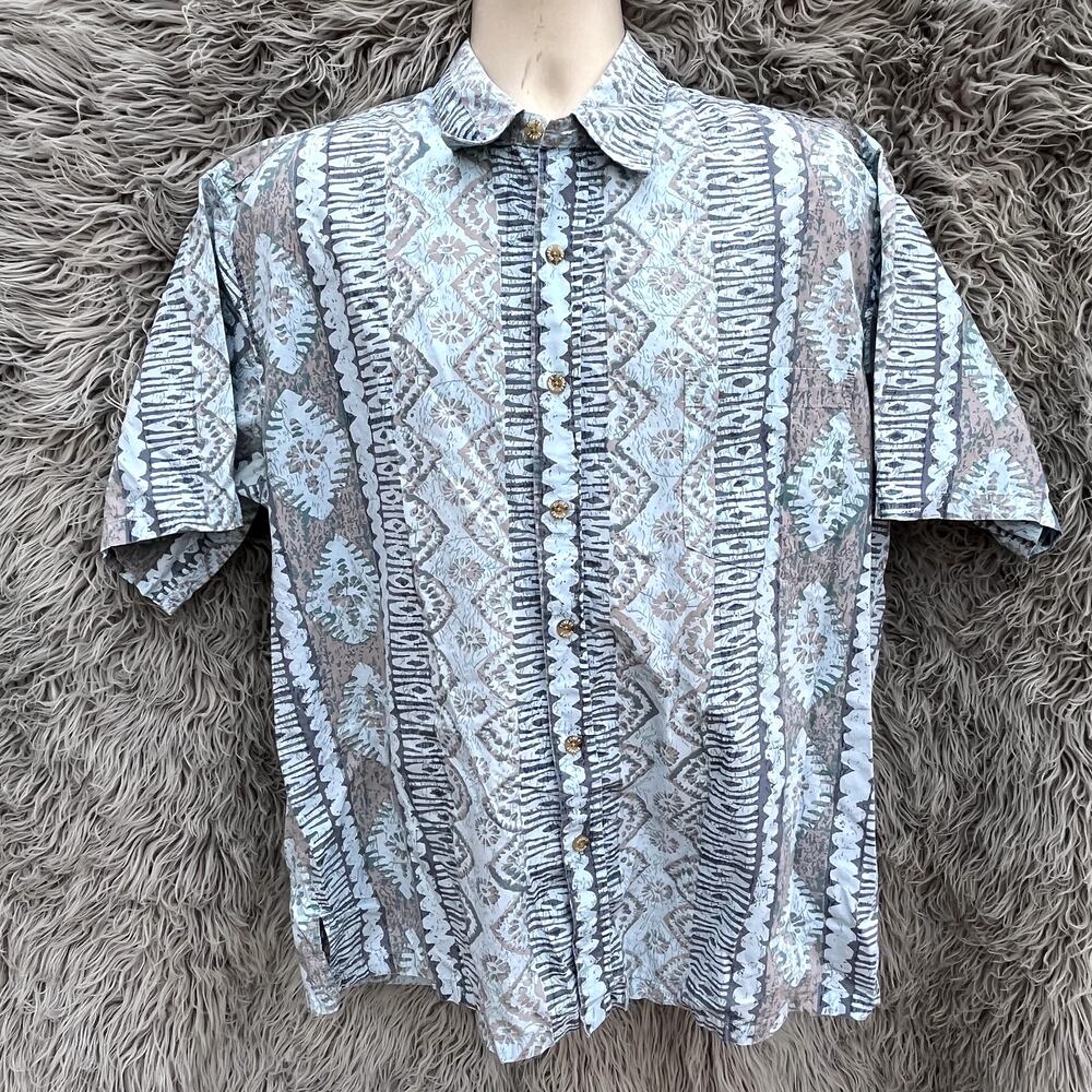 Cooke Street Hawaiian Cotton Casual Button Front Short Sleeve Shirt Mens XL